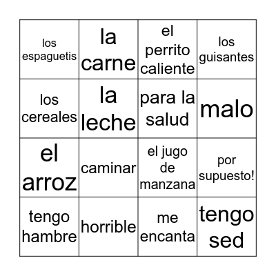 LA VIDA SANA Bingo Card