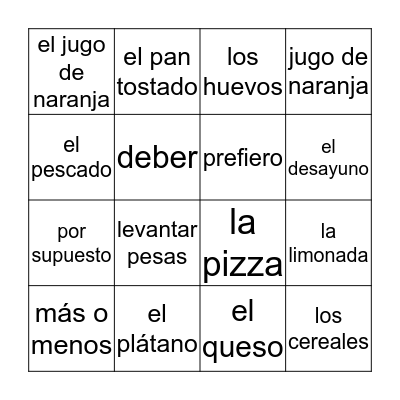 LA VIDA SANA Bingo Card