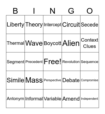 Bingo Card
