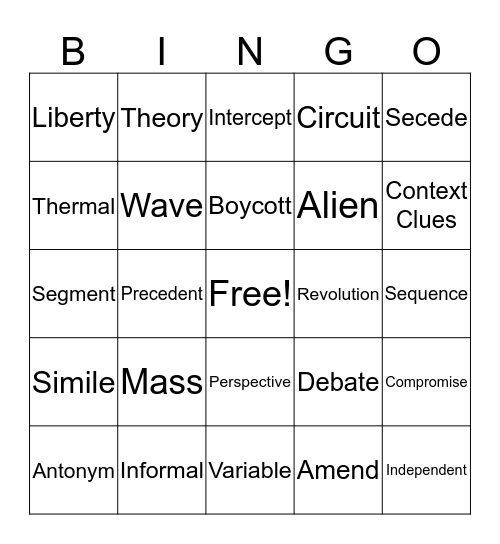 Bingo Card
