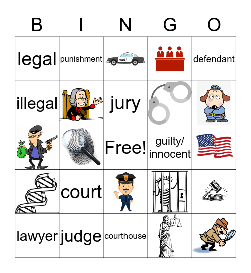 The Jury System Bingo Card