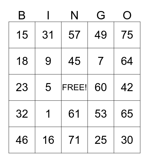 Pretty In Purple Bingo Card
