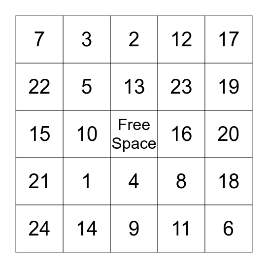Bingo Card