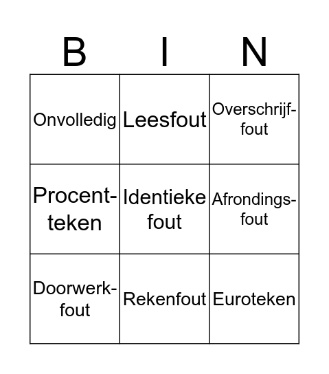 NAKIJKBINGO Card