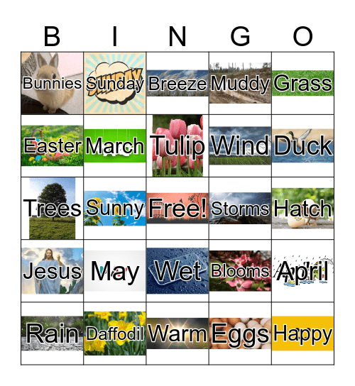 Ashby's Spring Bingo Card