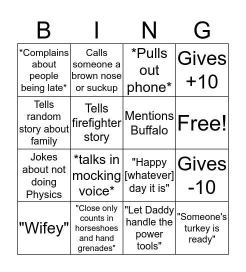 Gigante Bingo! Bingo Card