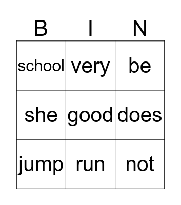 Bingo Card