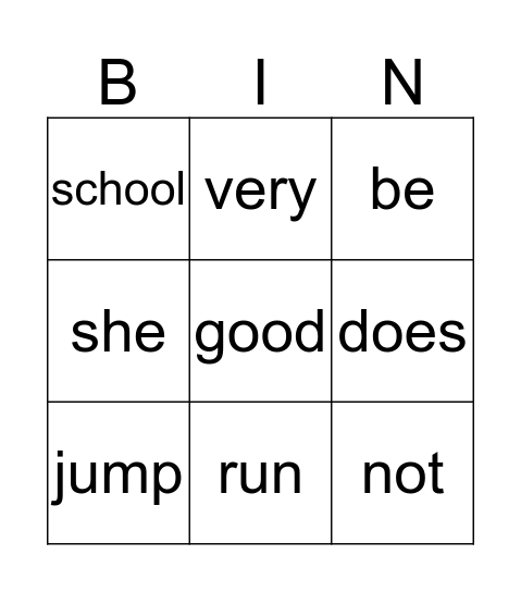 Bingo Card