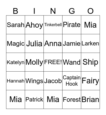 MAGICAL BIRTHDAY Bingo Card