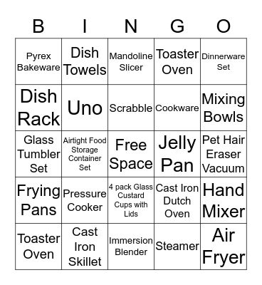 Brianna's Bridal Shower! Bingo Card