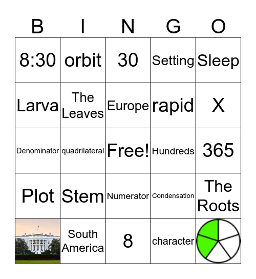 TCAP Bingo Card