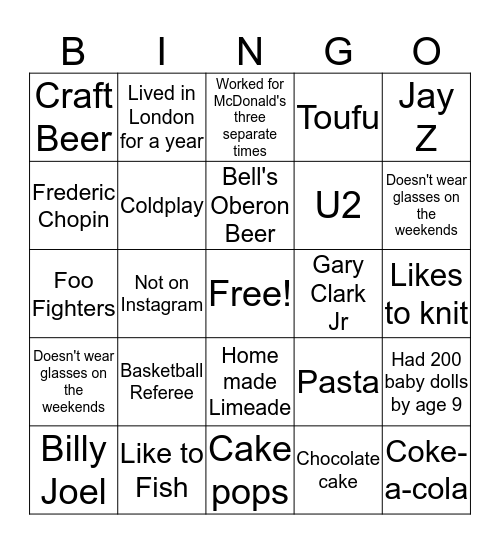 Get to know your team Bingo Card