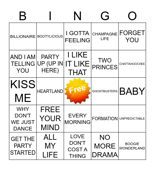 KAMIKAZI KARAOKE 3-27 ROUND 4 Bingo Card