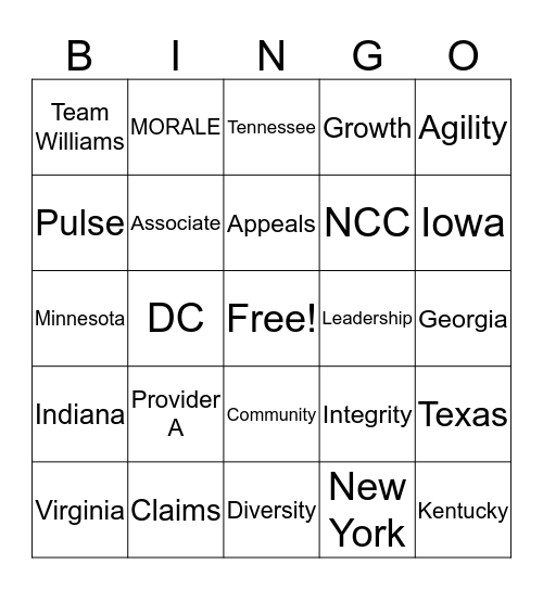 Bingo Card