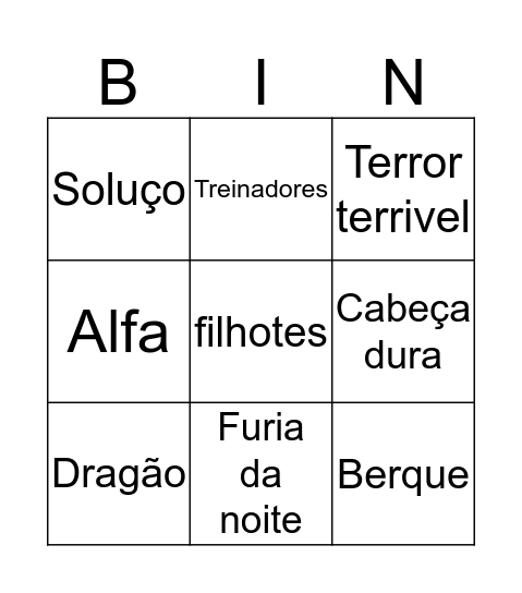 HENZO Bingo Card