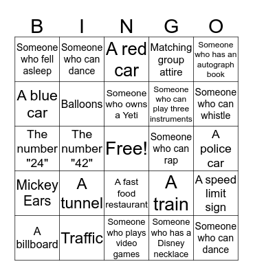 Spotted? Bingo Card