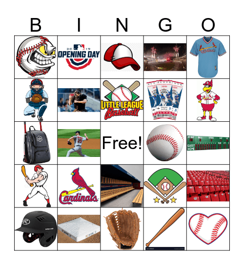 BASEBALL Bingo Card