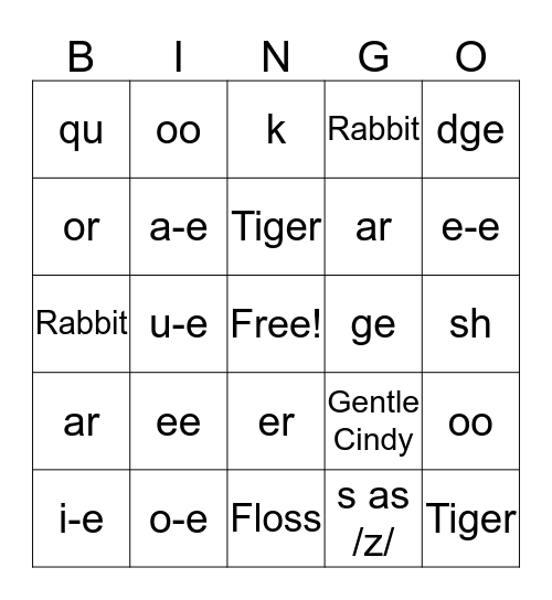 Read2Lead Bingo Card