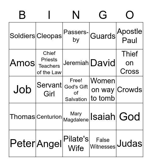 Easter Quotations and Prophecies  Bingo Card