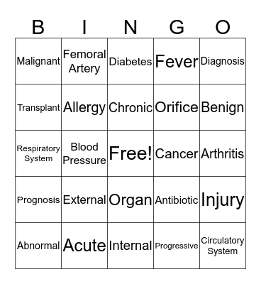 ADH BINGO! Bingo Card