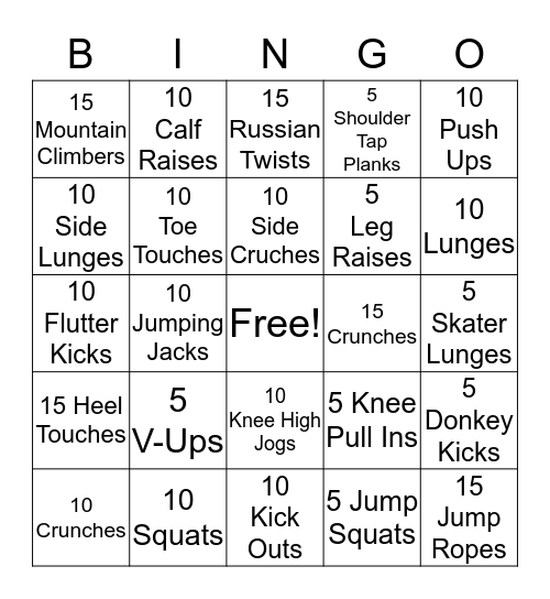 FUNDAY Bingo Card