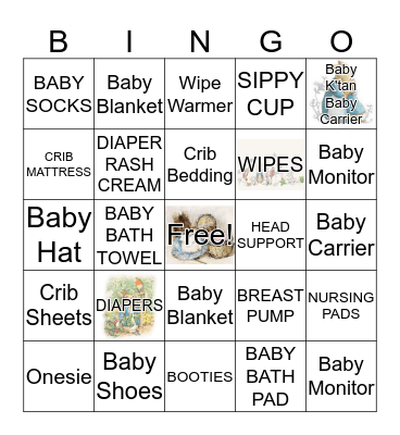 BABY SHOWER Bingo Card