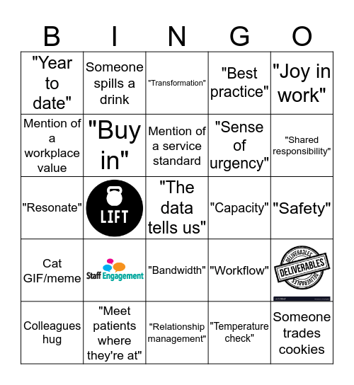 Site Manager Meeting Bingo! Bingo Card