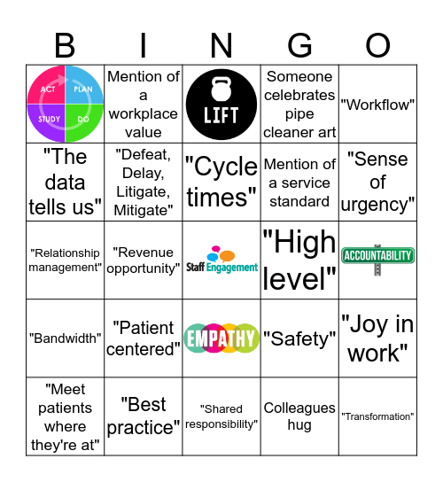 Site Manager Meeting Bingo! Bingo Card