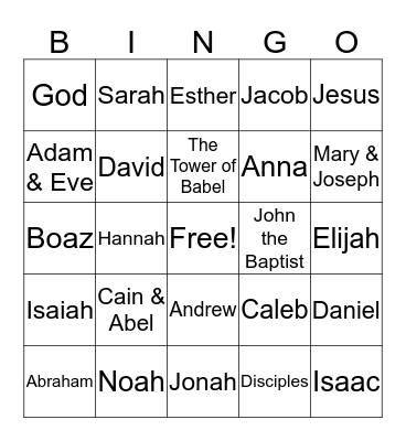 Harvest Children Ministry Bingo Card