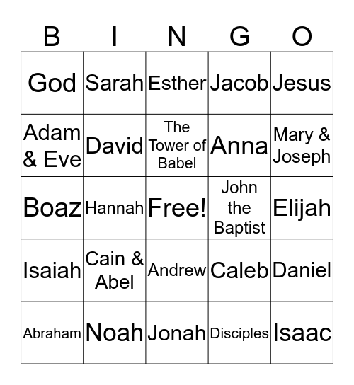 Harvest Children Ministry Bingo Card