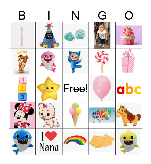 Happy Birthday Bingo Card