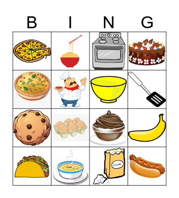 Food Bingo Card