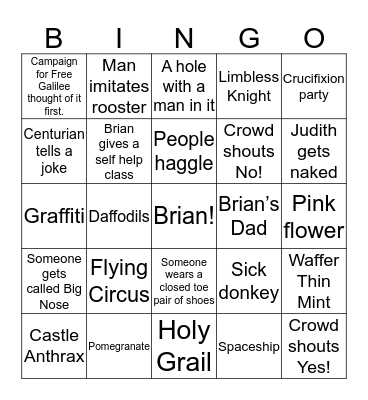 Brian Bingo! Bingo Card