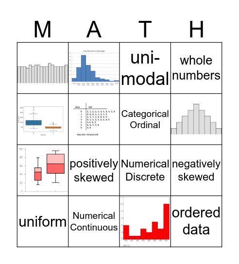 Statistics Bingo  Bingo Card