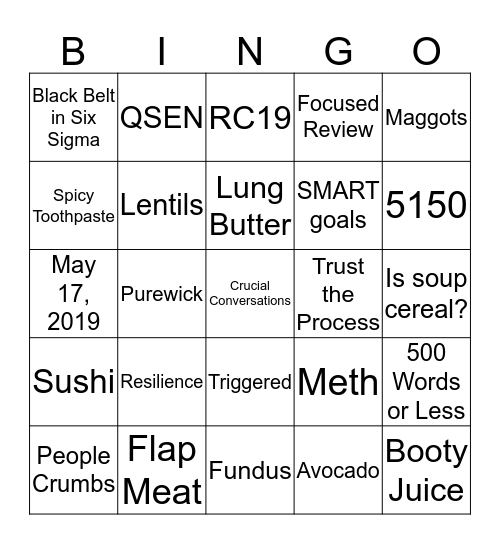Class Participation Motivation Bingo Card