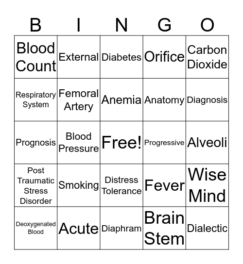 ADH BINGO! Bingo Card