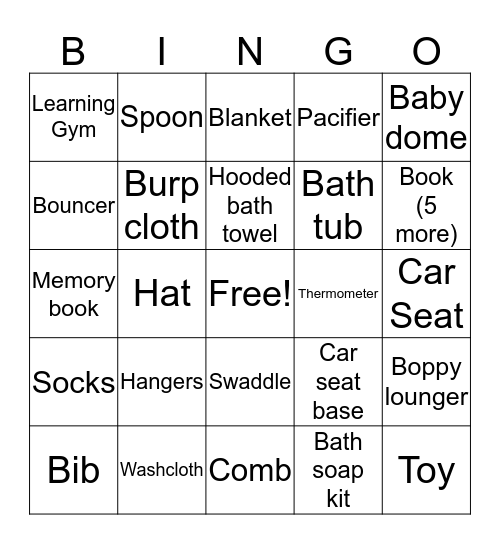 Baby Behn Bingo! Bingo Card