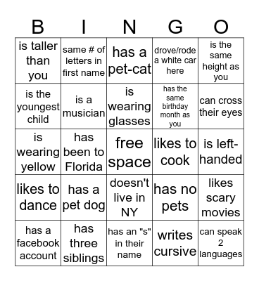 [ Know Thy Neighbor || NatGio Blessing Way 2019 ] Bingo Card