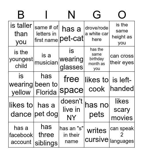 [ Know Thy Neighbor || NatGio Blessing Way 2019 ] Bingo Card