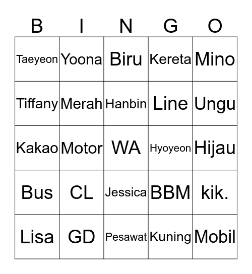 HIBIRENE91 Bingo Card