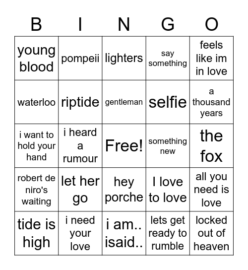 molly Bingo Card