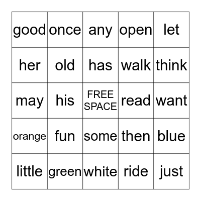 FIRST Bingo Card