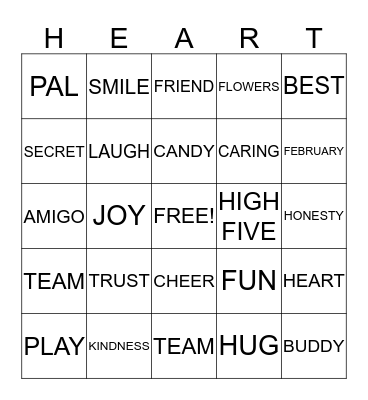 Ms. Brogán's Friendship Party Bingo Card