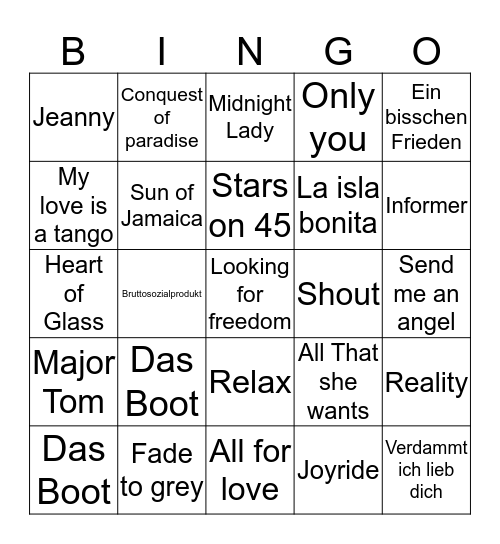 80 Jahre 79er Bingo Card