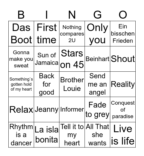 80 Jahre 79er Bingo Card