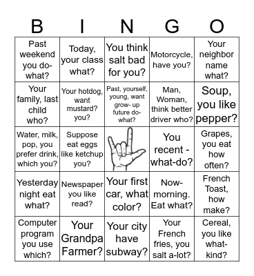 Bingo Card