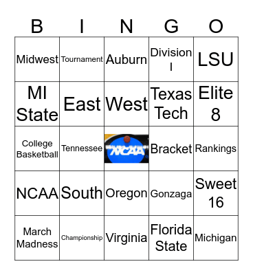 March Madness B-I-N-G-O Bingo Card