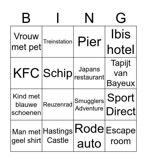 Dag 2: Bingo Card