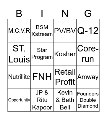 Northville BINGO Card