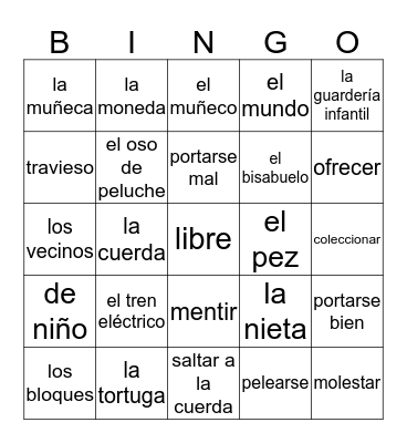 Capítulo 4A Bingo Card